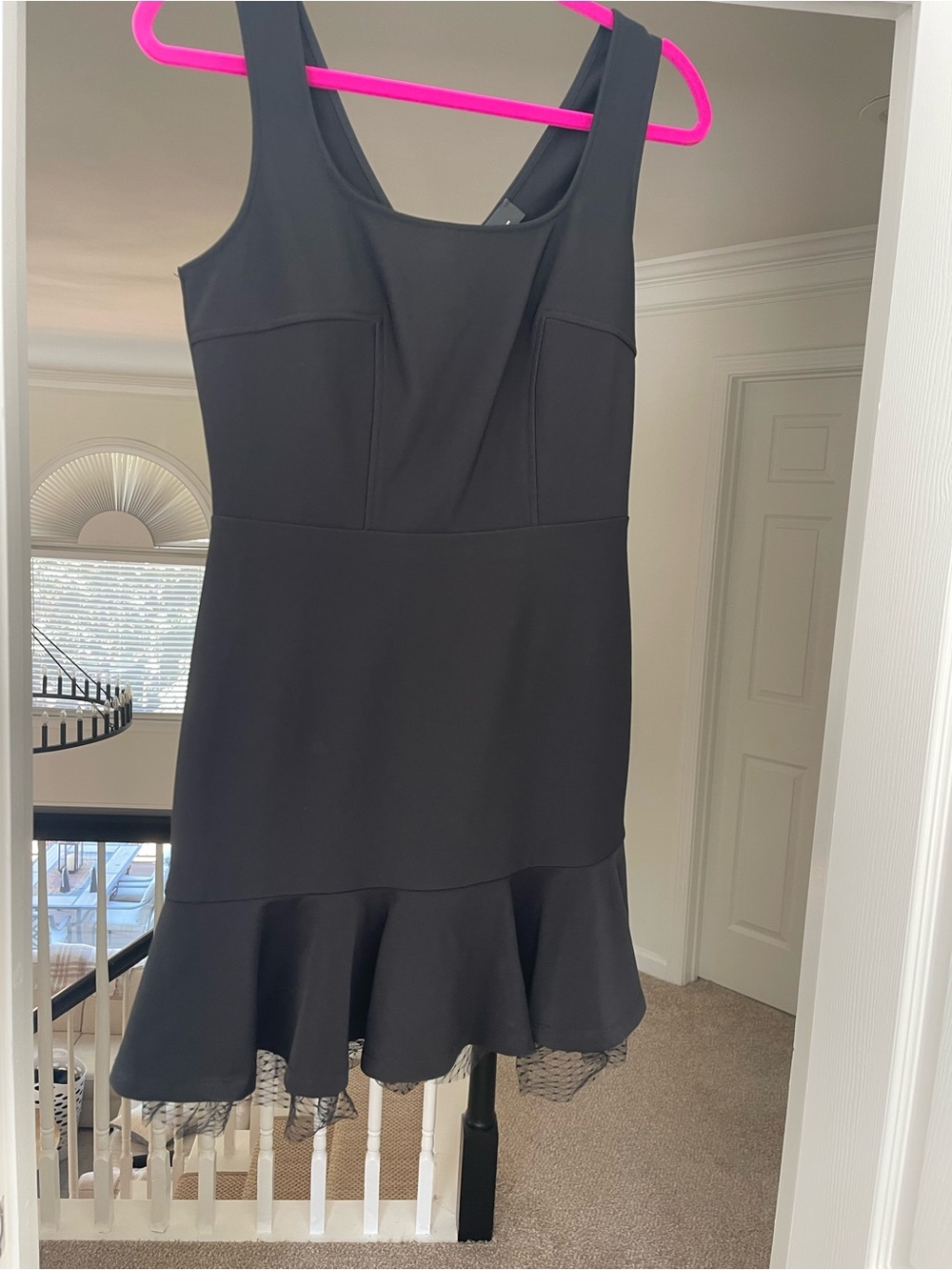 Lulus Black Ruffle-Hem Dress